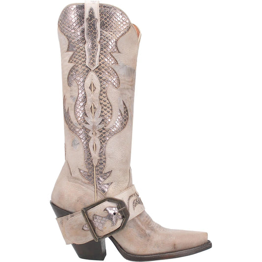 Dan Post DP4204 Women's Sydney White Leather Western Boots