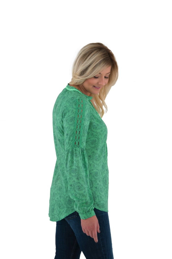 Noble Outfitters 21007-975 Womens Folklore Peasant Top Shirt