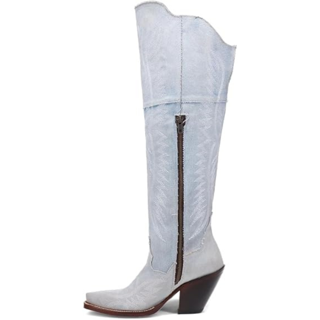 Dan Post 5105 Womens Blue Jean Dream Embroidered Snip Toe Casual Boot