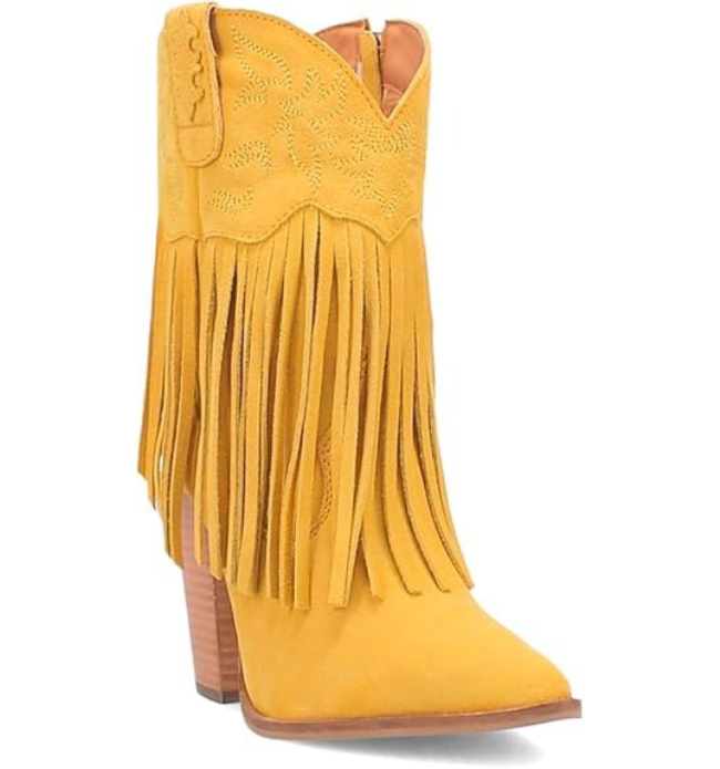 Dingo DI185 Women's Crazy Train Western Bootie Yellow