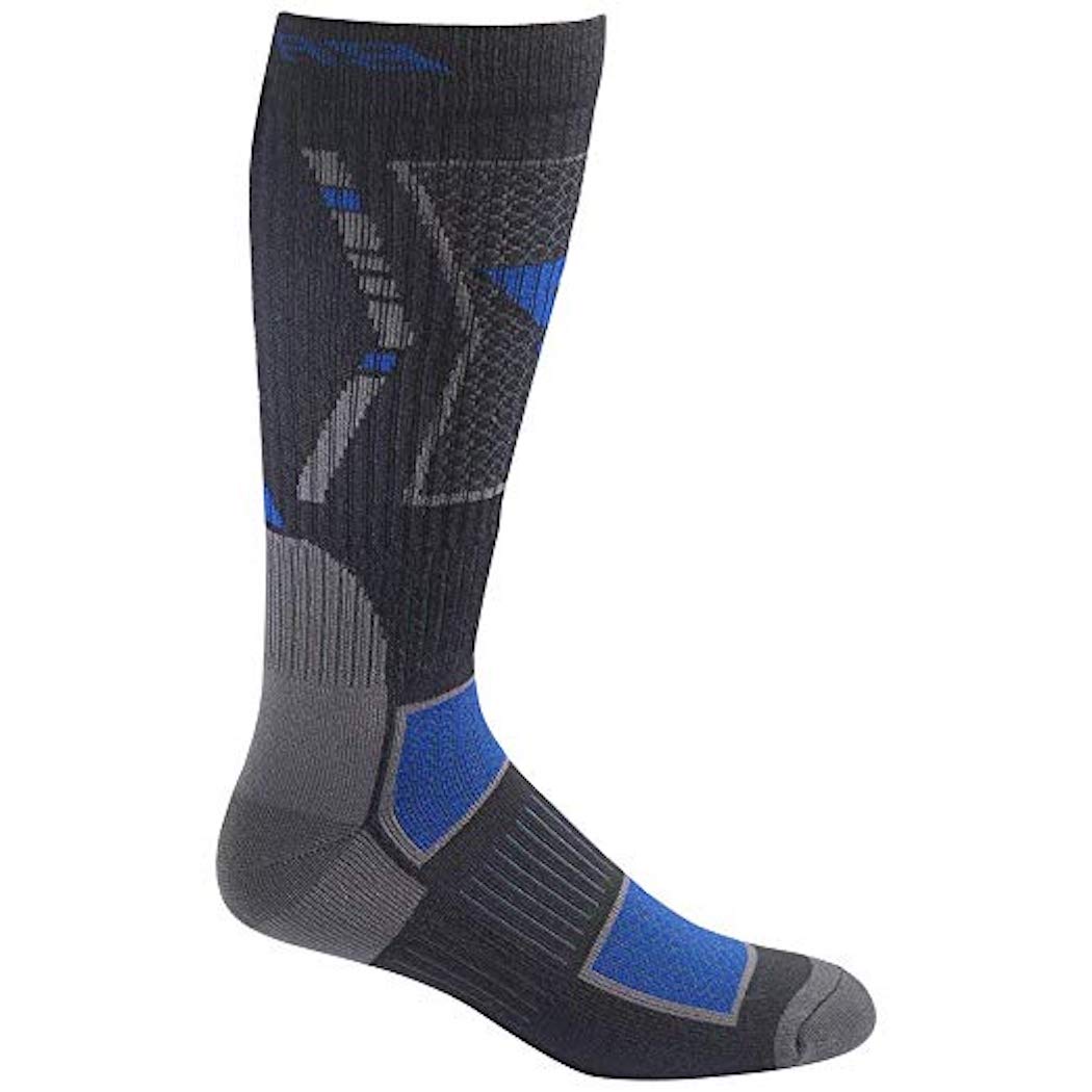 Bates Mens 1PK Vented Mid Calf Socks Black Large Mens Shoe Size 10-13 1 Pack
