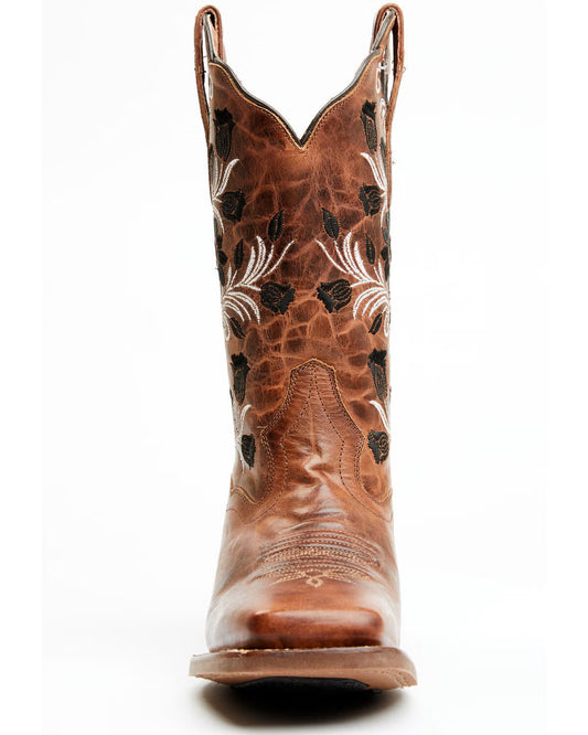 Dan Post DP4944 Women's Athena Floral Embroidered Broad Square Toe Western Performance Boots