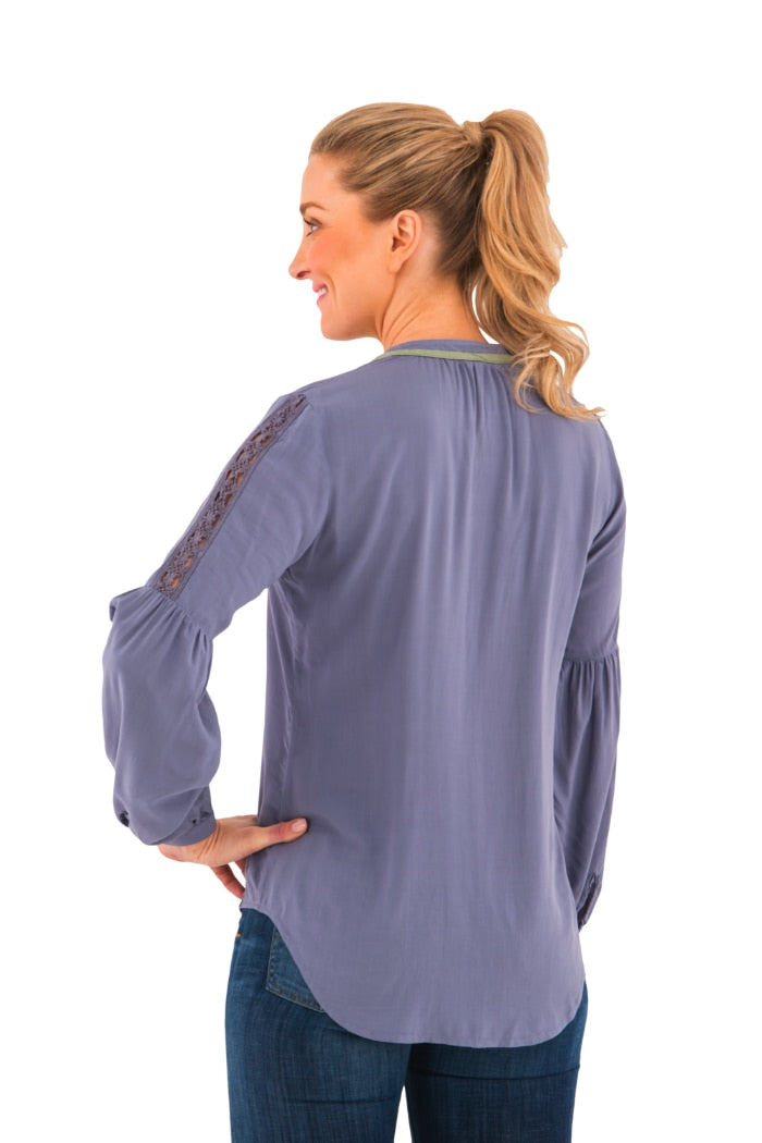 Noble Outfitters 21007-706 Womens Folklore Peasant Top Shirt