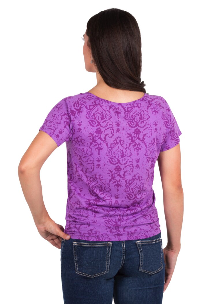 Noble Outfitters 22510-604 Womens Grape Lorinda Top Shirt