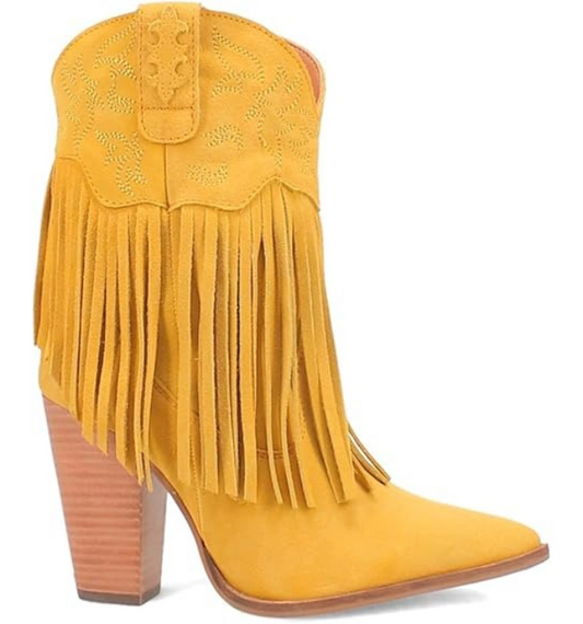 Dingo DI185 Women's Crazy Train Western Bootie Yellow
