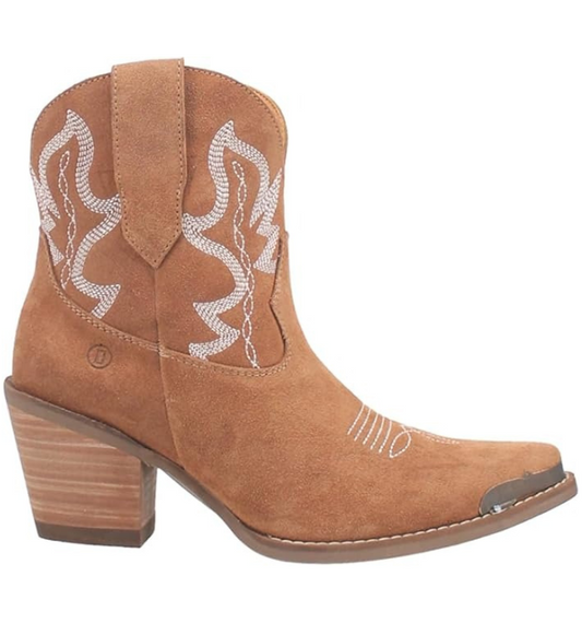 Dingo DI544 Women's Joyride Embroidered Leather Cowboy Casual Boots - Tan