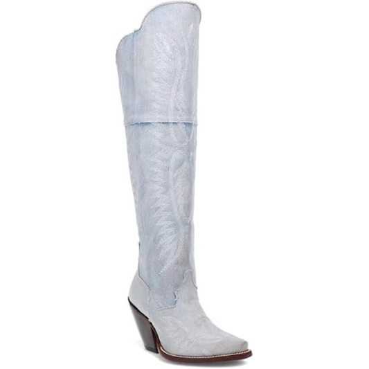 Dan Post 5105 Womens Blue Jean Dream Embroidered Snip Toe Casual Boot