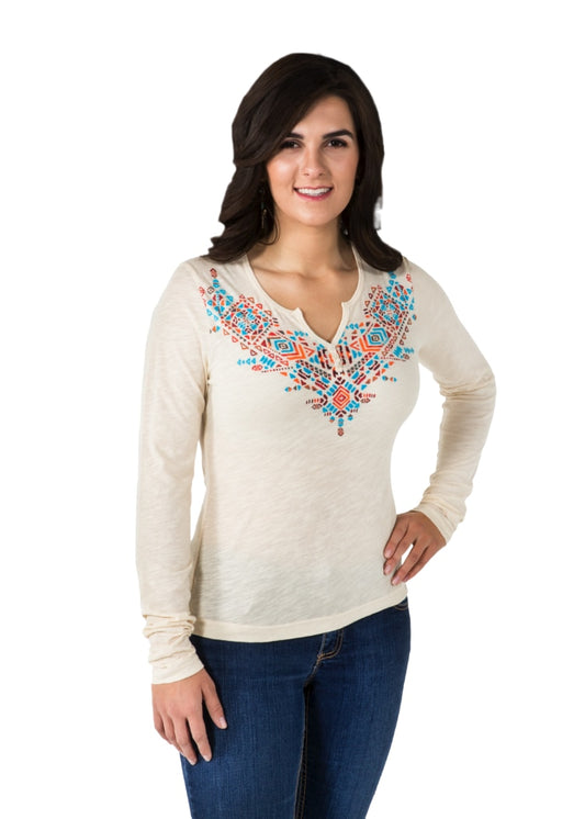 Noble Outfitters 21529-011 Womens Free Spirit Henley Shirt