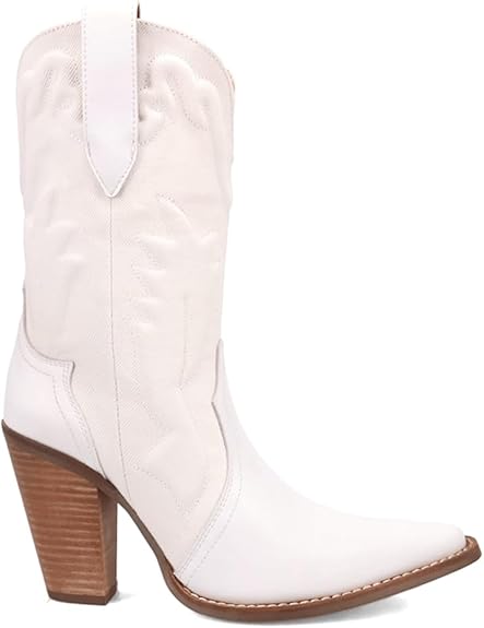 Dingo Tipsy Di2247-WHI Women’s Leather Western Boots - White