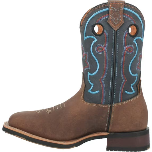 Dan Post DP6050 Women's Jesse Broad Square Toe Western Boots – Brown/Blue