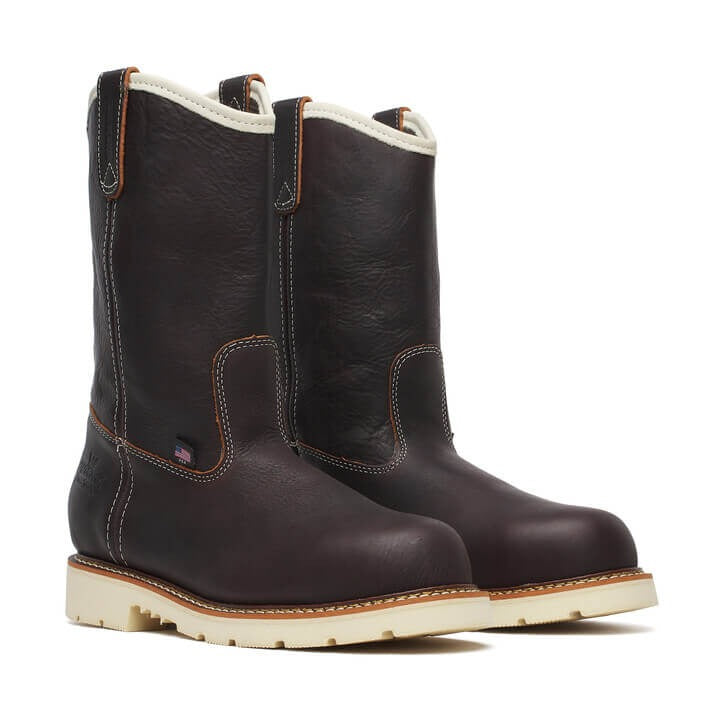 Thorogood 804-4939 Men's American Heritage Waterproof 11" Briar Pitstop Safety Toe Pull-On Wellington Boots