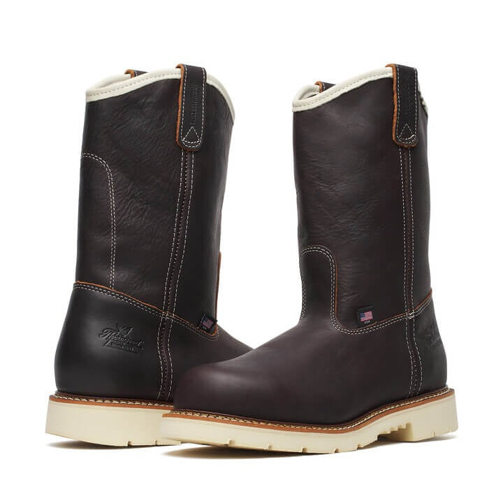 Thorogood 804-4939 Men's American Heritage Waterproof 11" Briar Pitstop Safety Toe Pull-On Wellington Boots