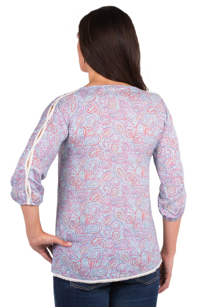 Noble Outfitters 21026-714 Womens Jolene Peasant Top Shirt