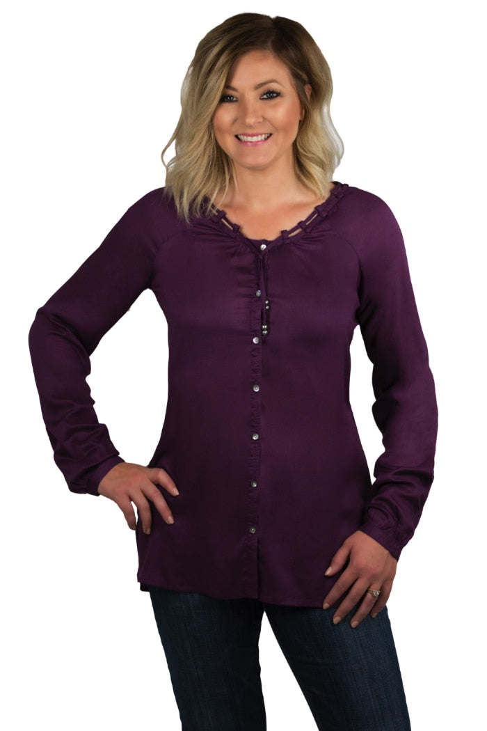 Noble Outfitters 21021-635 Womens Charmer Peasant Top Shirt
