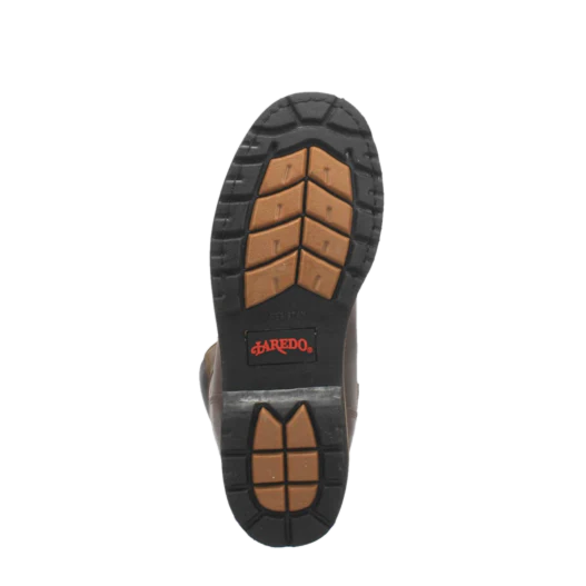 Laredo Chain L88344 Men’s Dark Brown Leather Cowboy Work Boots – Steel Toe, Electrical