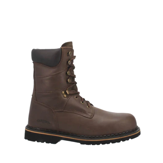 Laredo Chain L88344 Men’s Dark Brown Leather Cowboy Work Boots – Steel Toe, Electrical