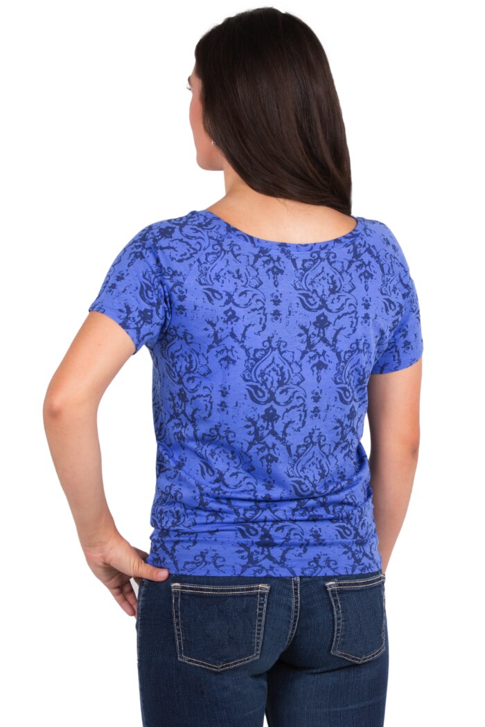 Noble Outfitters 22510-738 Womens Blue Lorinda Top Shirt
