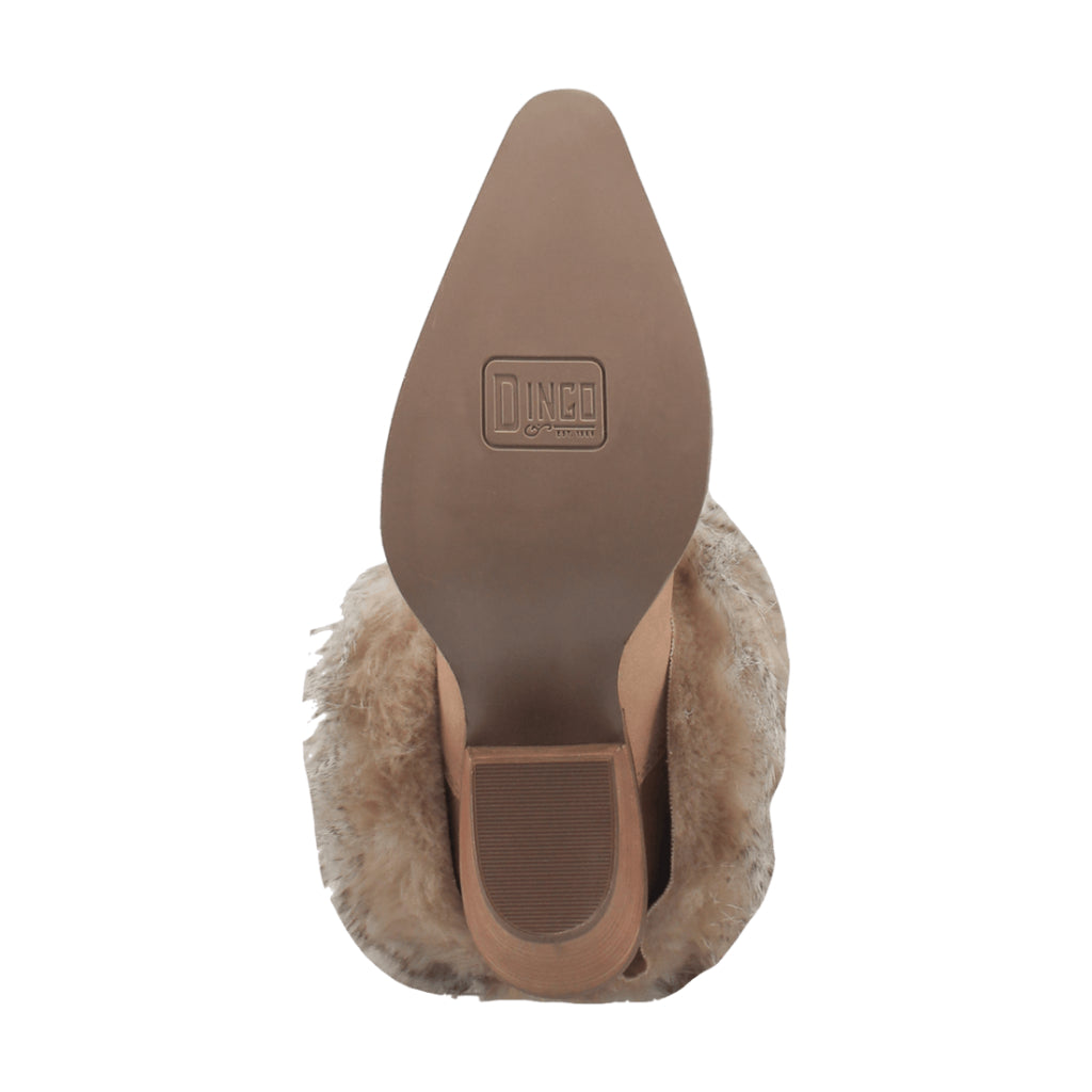 Dingo Di189 Women's Snuggles Snip Toe Leather Cowboy Tall Boots - Camel