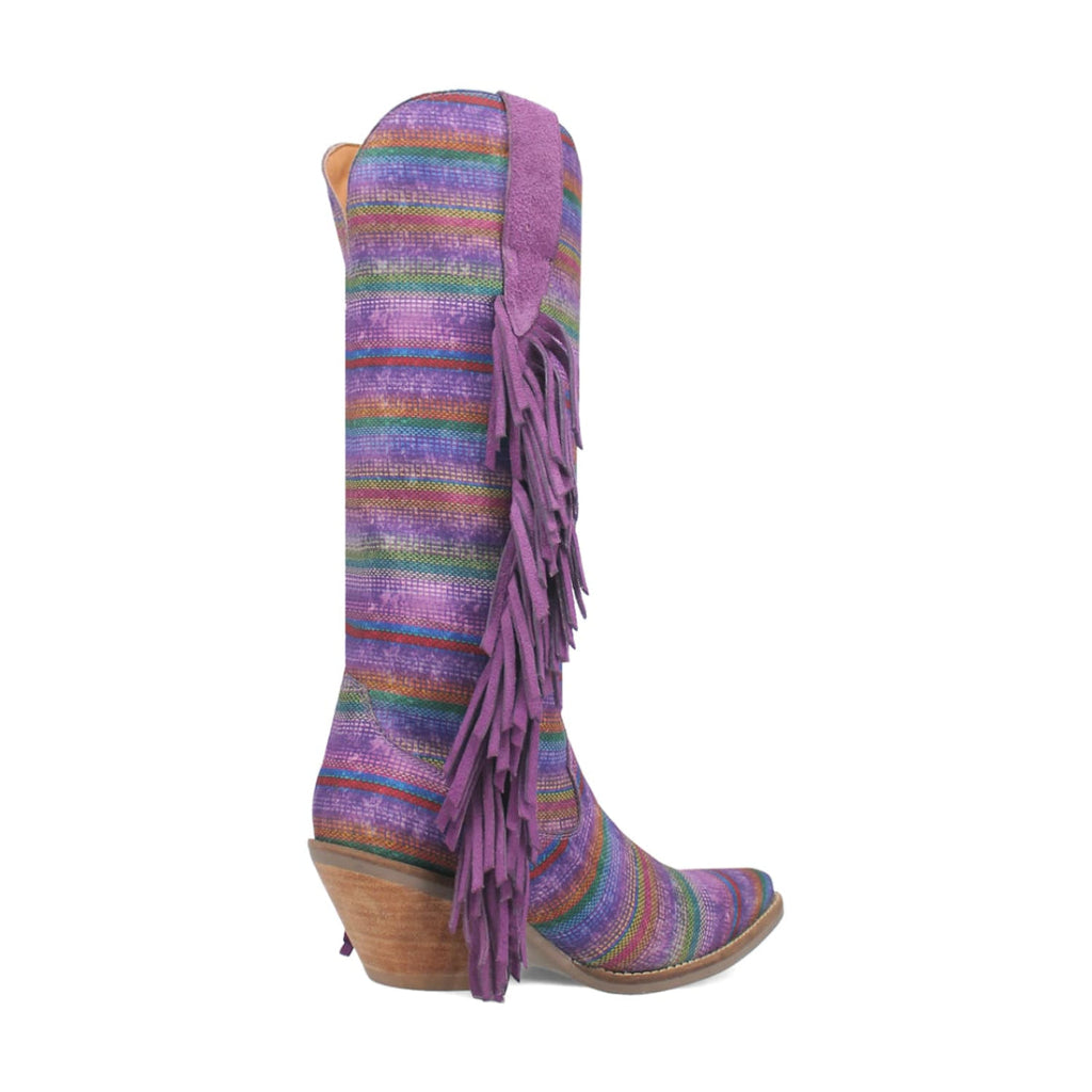 Dingo Di193 Women's Hot Tamale Fabric Southwest Snip Toe Cowboy Tall Boots - Purple