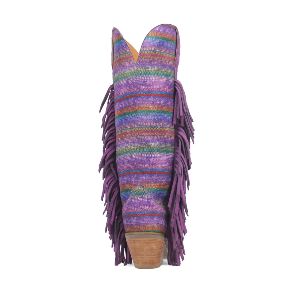 Dingo Di193 Women's Hot Tamale Fabric Southwest Snip Toe Cowboy Tall Boots - Purple
