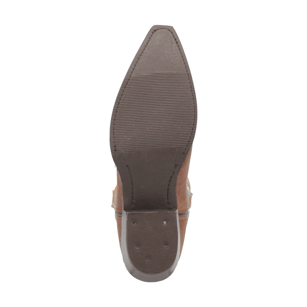 Dingo Di227 Women's Duchess Embroidered Snip Toe Leather Cowboy Casual Boots - Brown