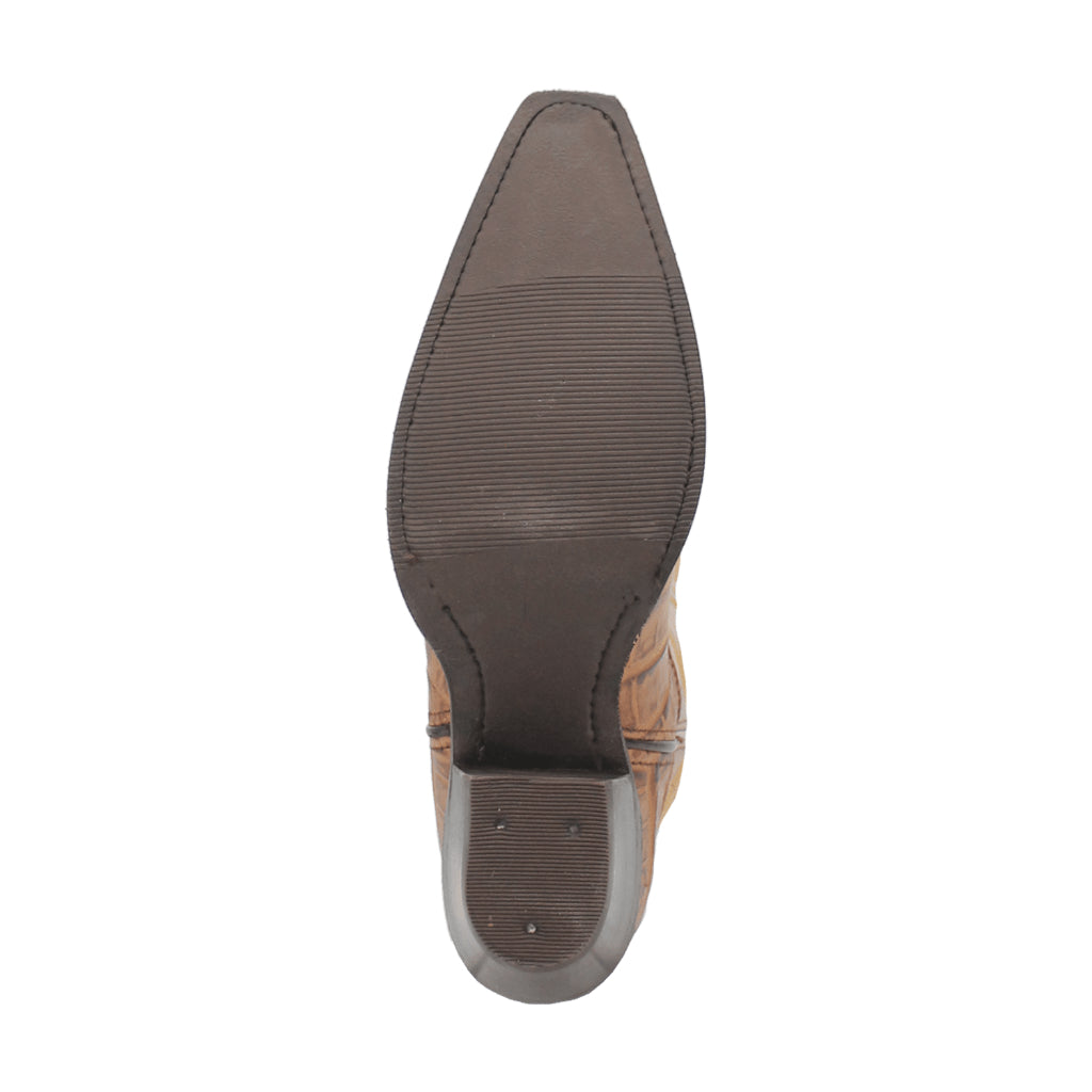 Dingo Di231 Women's Matilda Snip Toe Leather Cowboy Tall Casual Boots - Brown