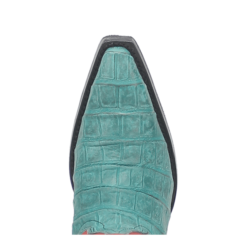 Dingo Di231 Women's Matilda Snip Toe Leather Cowboy Tall Casual Boots - Turquoise