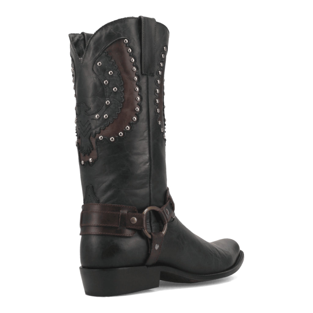 Dingo Di851 Men's War Eagle Studded Square Toe Black Cowboy Boots