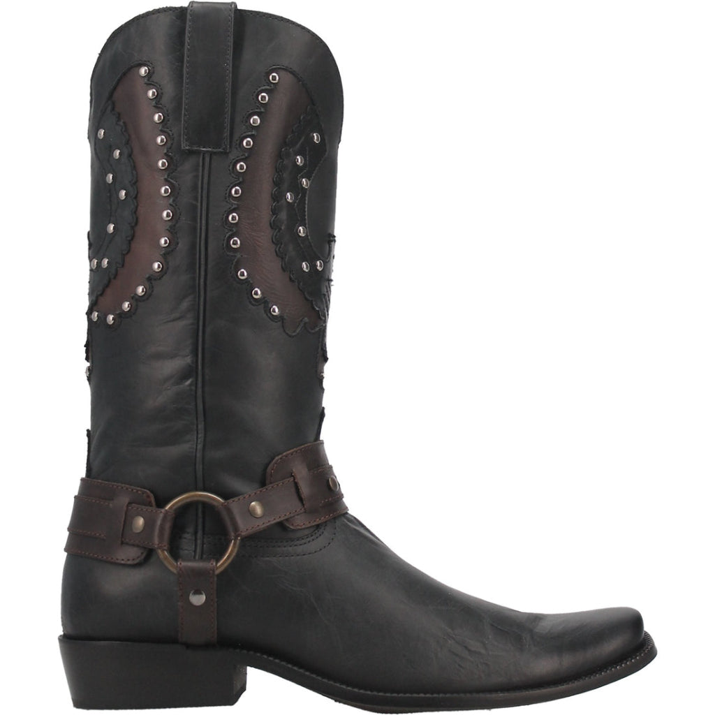 Dingo Di851 Men's War Eagle Studded Square Toe Black Cowboy Boots