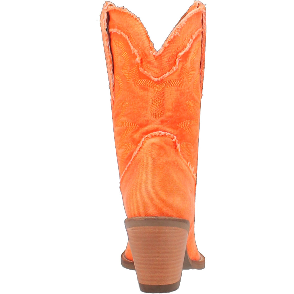 Dingo Di950 Women's Y'All Need Dolly Orange Denim Fashion Cowboy Boots