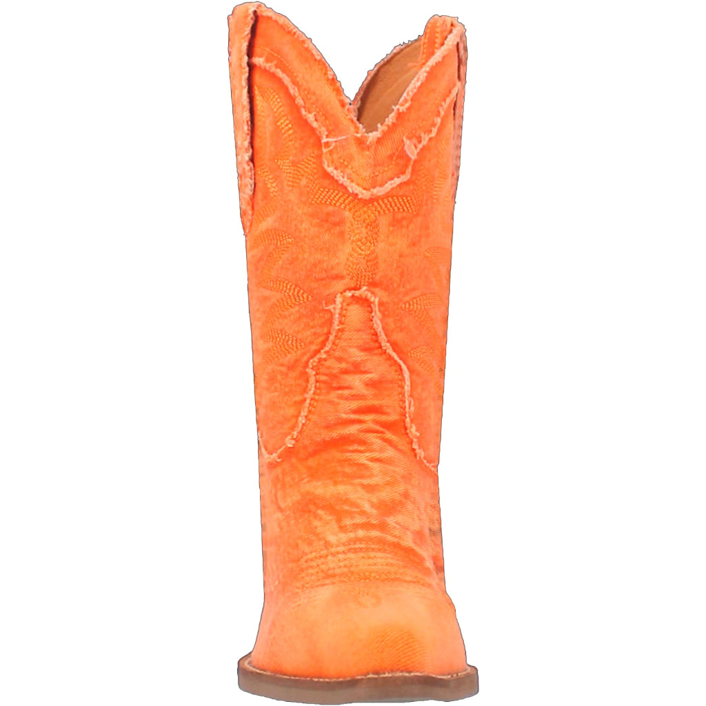 Dingo Di950 Women's Y'All Need Dolly Orange Denim Fashion Cowboy Boots