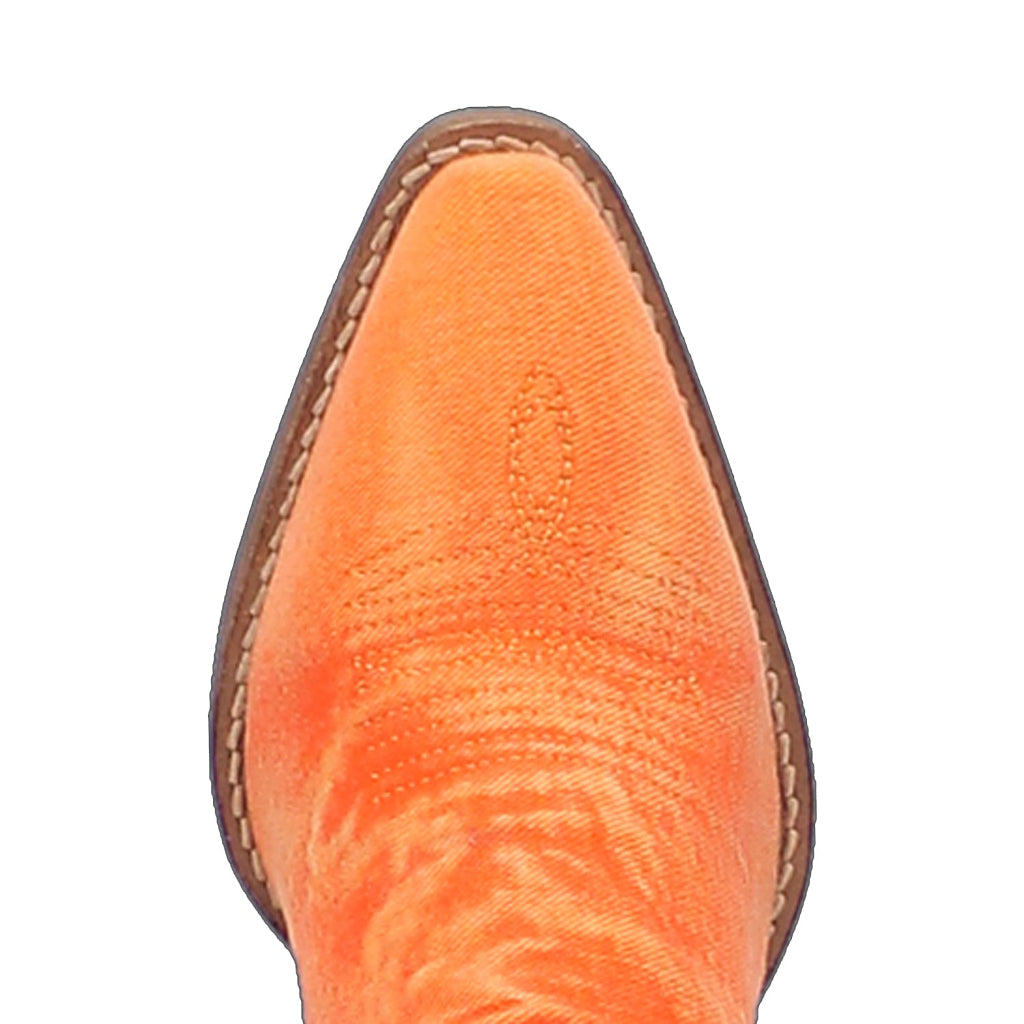 Dingo Di950 Women's Y'All Need Dolly Orange Denim Fashion Cowboy Boots