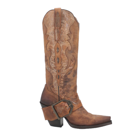 Dan Post Women’s MFDP4205 Sydney Vintage Brown Snip Toe Cowgirl Boots