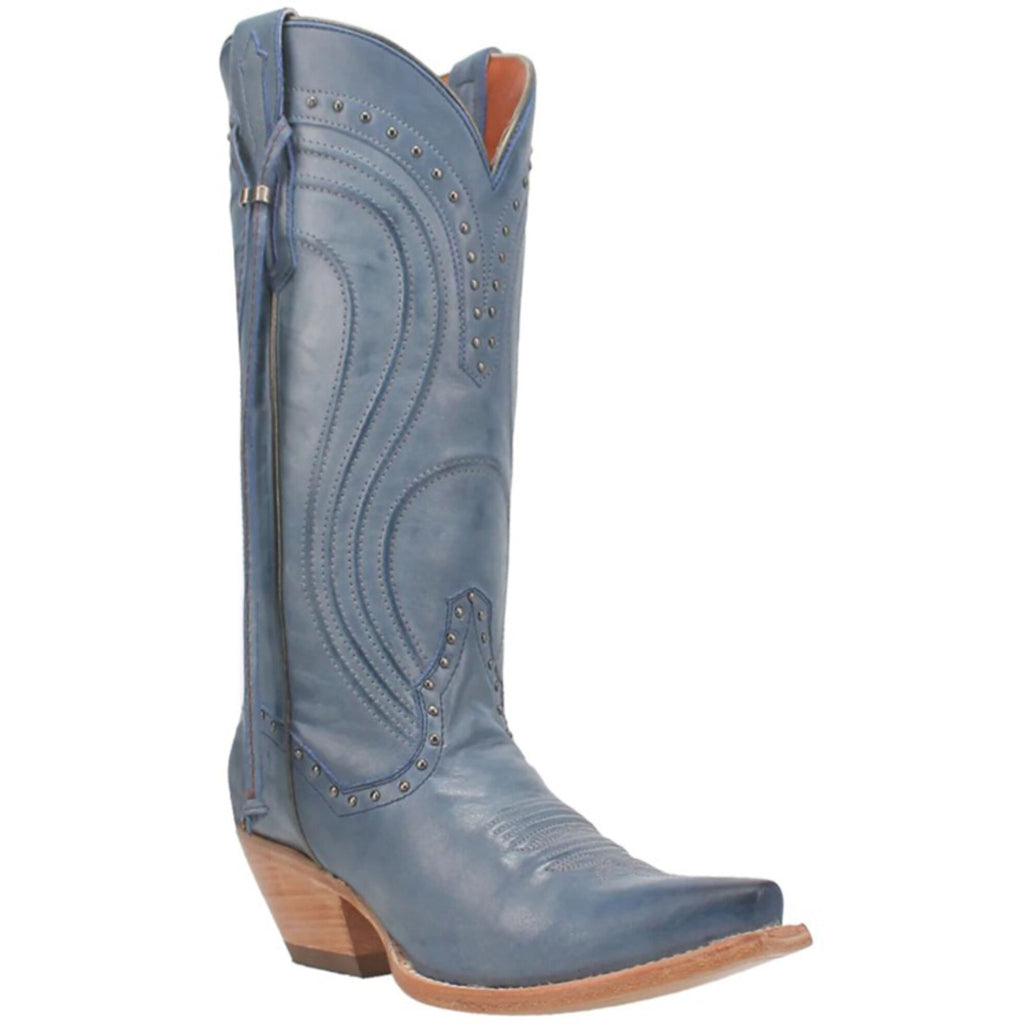 Dan Post DP4277 Women's Donnah Leather Snip Toe Western Boots - Blue