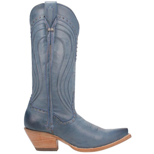Dan Post DP4277 Women's Donnah Leather Snip Toe Western Boots - Blue