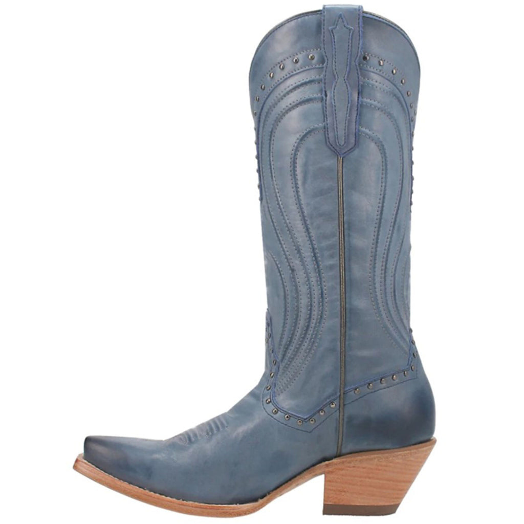 Dan Post DP4277 Women's Donnah Leather Snip Toe Western Boots - Blue