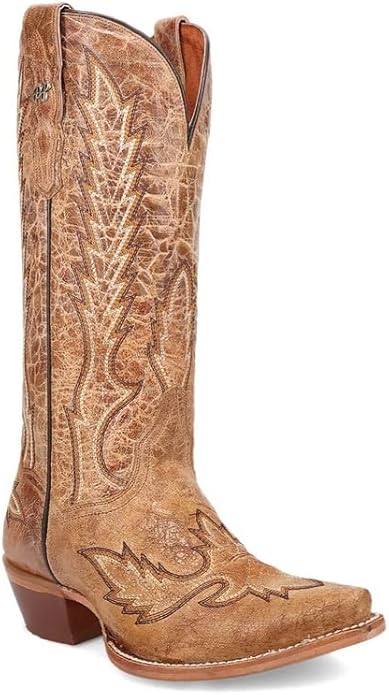 Dan Post 5159 Womens Katina Western Brown Snip Toe Boot