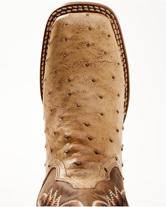 Dan Post 80065 Womens Exotic Full Quill Ostrich Sand Square Toe Boot