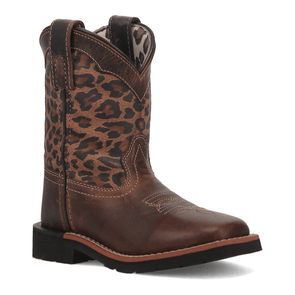 Dan Post DPC3951 Youth Makucha Leopard Print Square Toe Boots