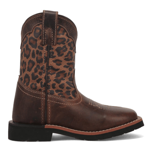 Dan Post DPC3951 Youth Makucha Leopard Print Square Toe Boots