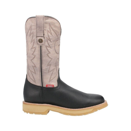 Dingo Dust Bowl Di605-BLA Men’s Leather Round Toe Pull-On Western Boots
