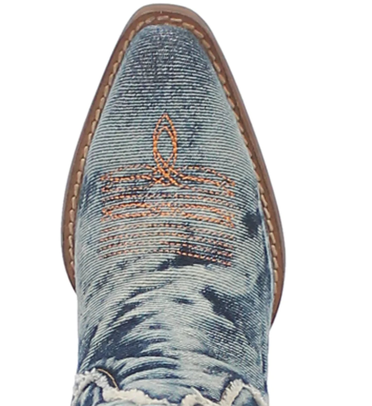 Dingo Texas Tornado Di943-BLU Women’s Embroidered Snip Toe Western Casual Boots-Blue
