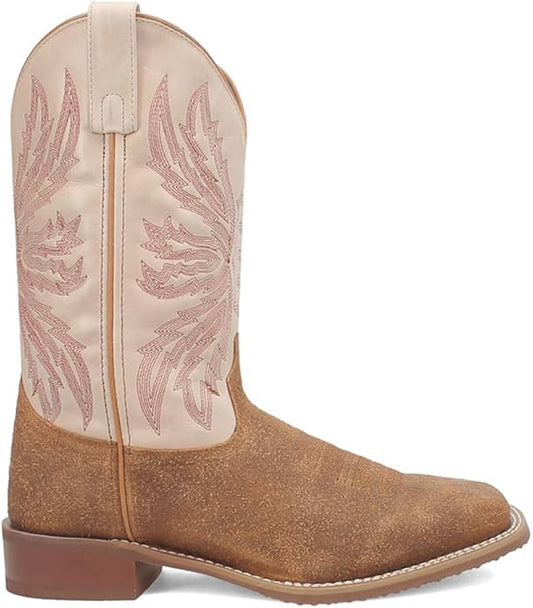 Laredo – Men’s Chet Embroidered Square Toe Casual Boots – L7731 – Brown Rust – Mid Calf Western Style