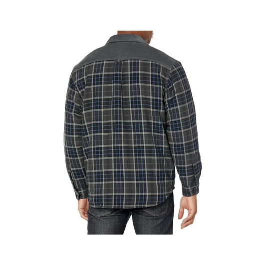 Wolverine W1210550-045 Marshall Sherpa Lined Zip Shirt Jacket, Granite Plaid, XXL