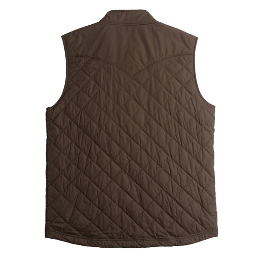 Walls YE29DA Men's Ranch Ruidosa Quilted Vest, Dark Walnut, Regular XL