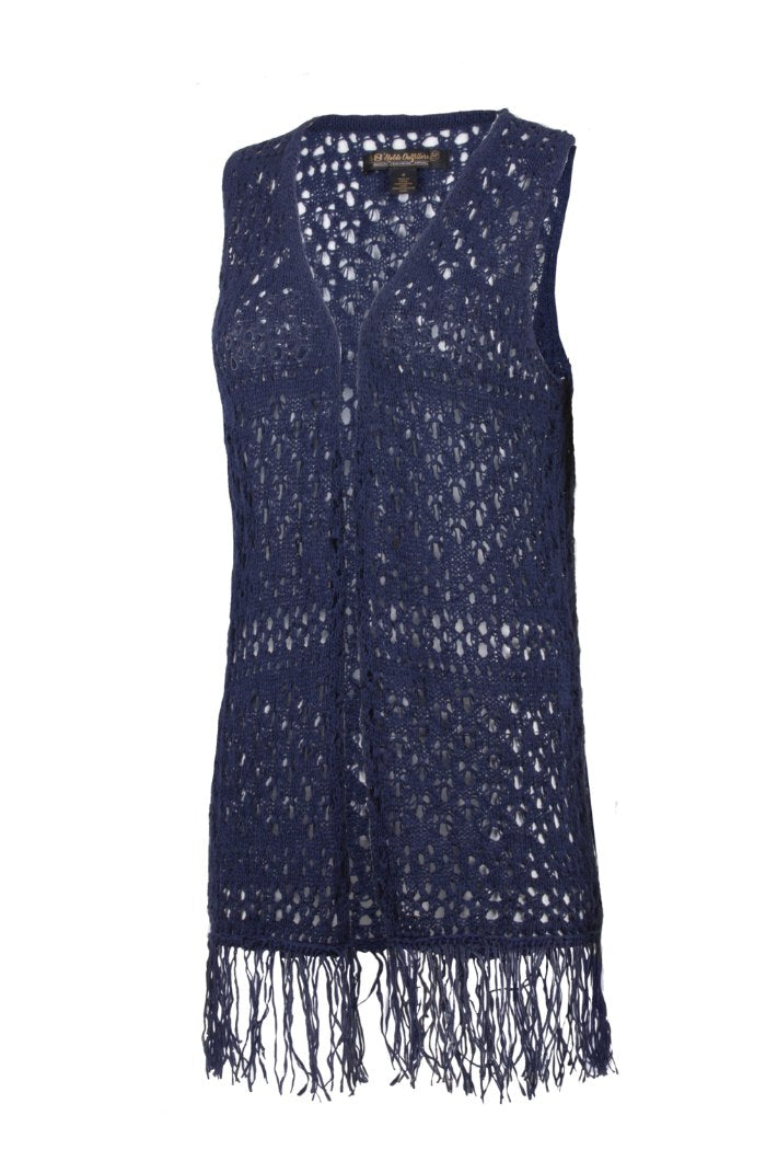 Noble Outfitters 20510-724 Womens Navy Arizona Knit Vest