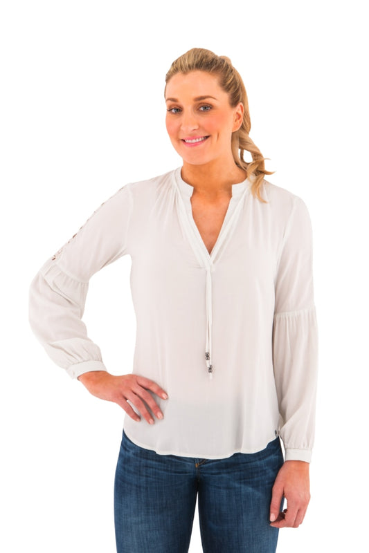 Noble Outfitters 21007-101 Womens Folklore Peasant Top Shirt