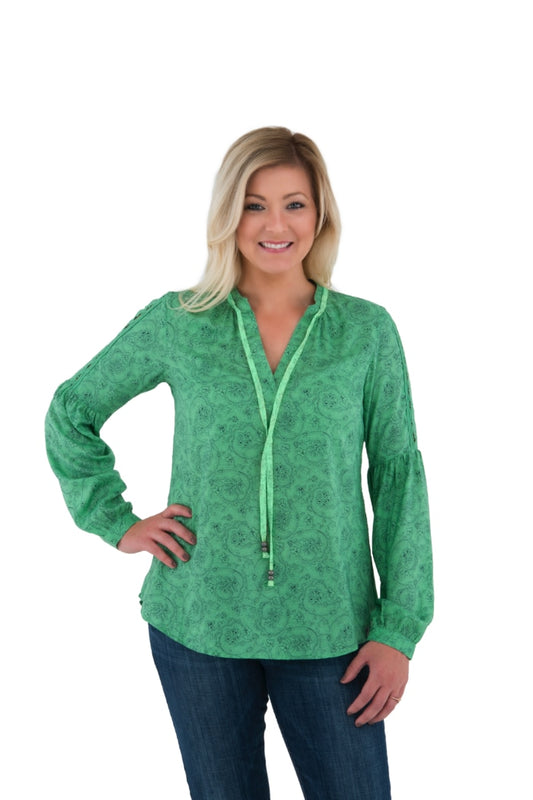 Noble Outfitters 21007-975 Womens Folklore Peasant Top Shirt