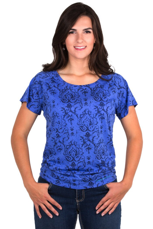Noble Outfitters 22510-738 Womens Blue Lorinda Top Shirt