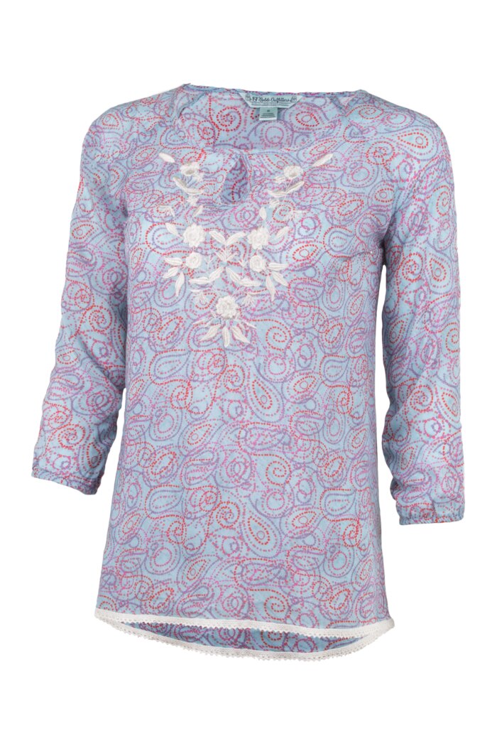 Noble Outfitters 21026-714 Womens Jolene Peasant Top Shirt
